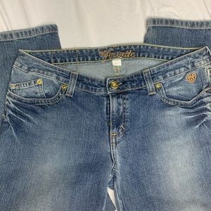 Jeans 👖 Capri zipper on ear leg bottom Size 11